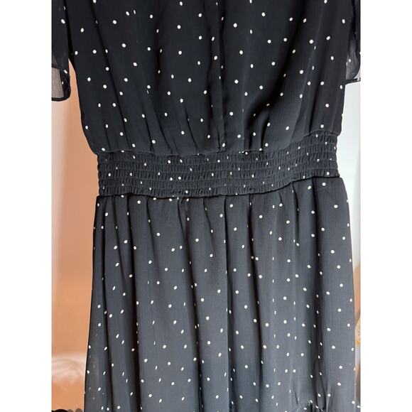 MSK PETITES Womens Black Lined Pullover Pouf Sleeve Short Dress Petites PM - Picture 6 of 10